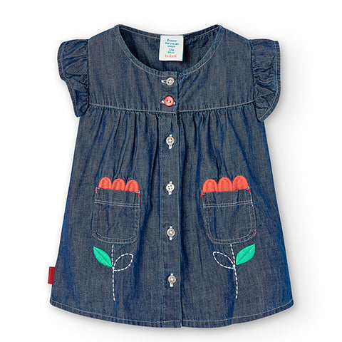 Denim dress for baby girl