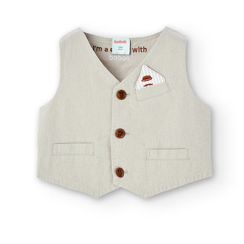 Combined linen vest
