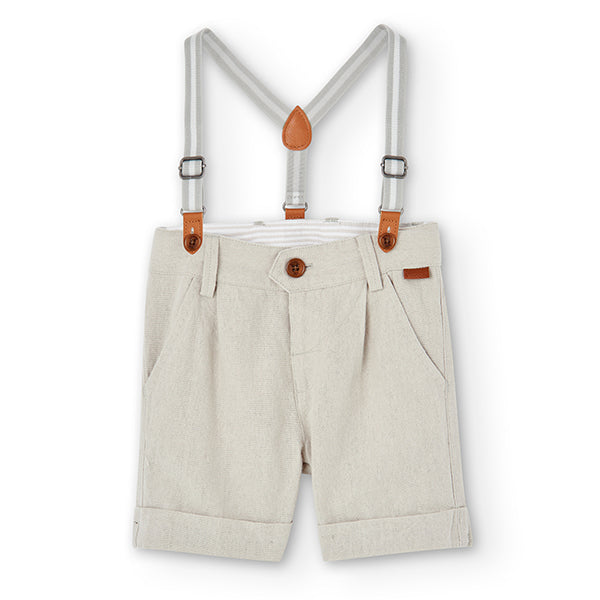 Composition: Pants:88% Cotton, 12% Linen. Bretelle: 72% Polliestere 28% Elastan..

Washing machin...