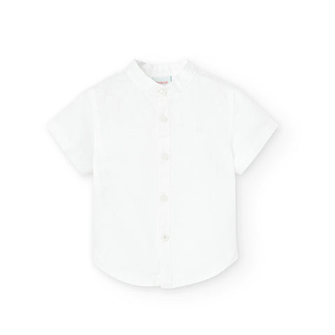Camicia lino manica corta - BOBOLI - Colore: uni - Stagione: Primavera-Estate