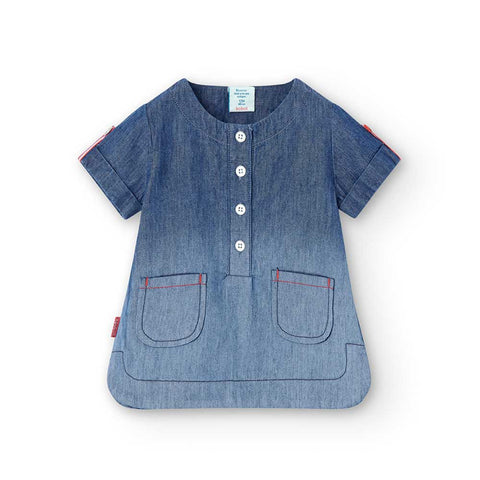 Blusa denim - BOBOLI - Sesso: Bambina - Colore: uni - Stagione: Primavera-Estate