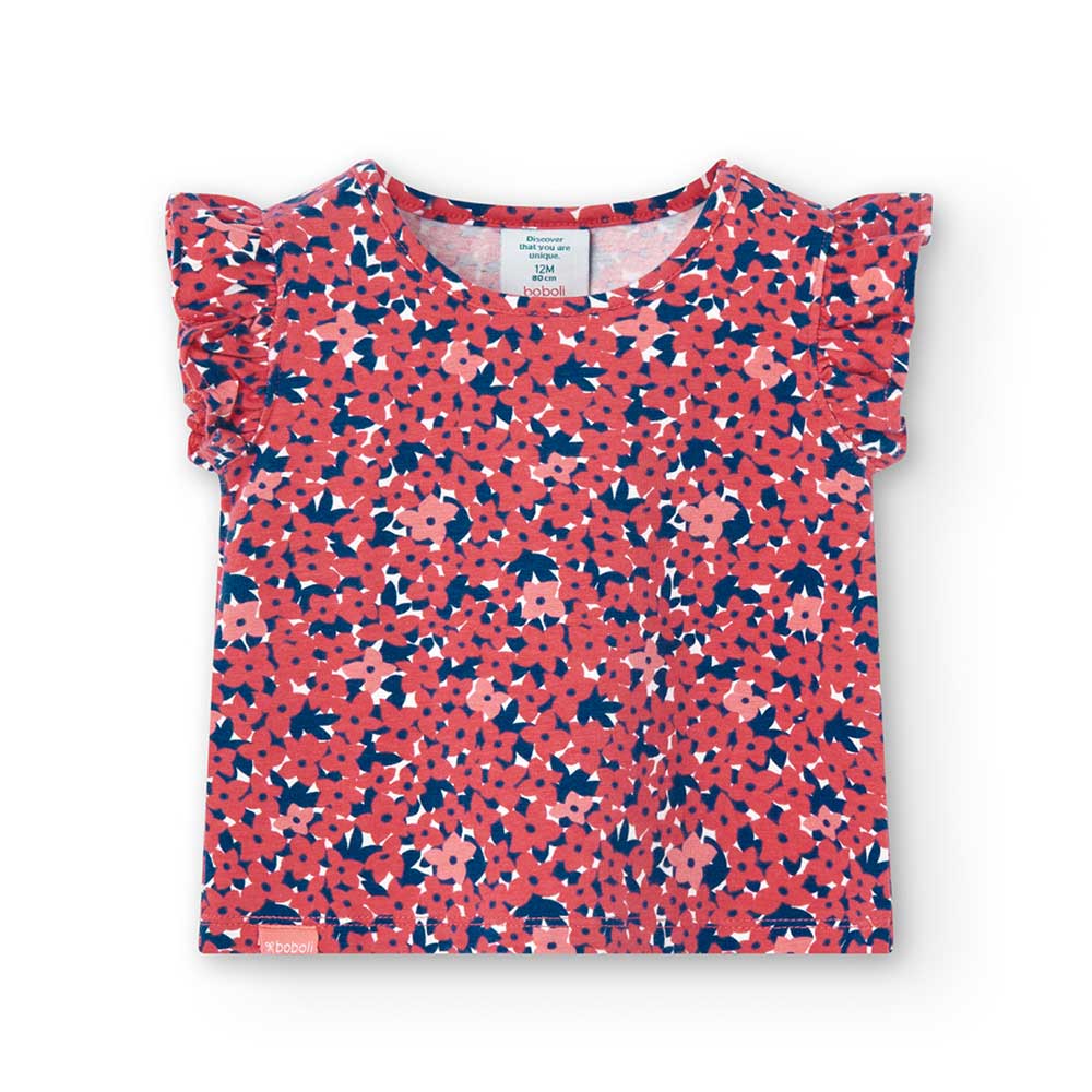 
T-shirt from the Boboli girls' clothing line, with set-in sleeves and all-over floral pattern.

...