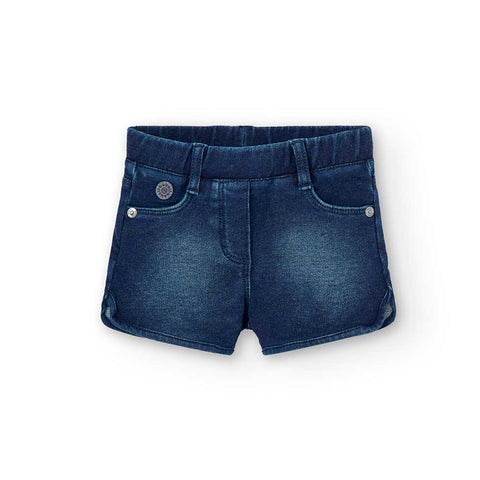 Short fleece denim for girl