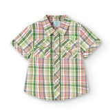 Checked poplin shirt for boys