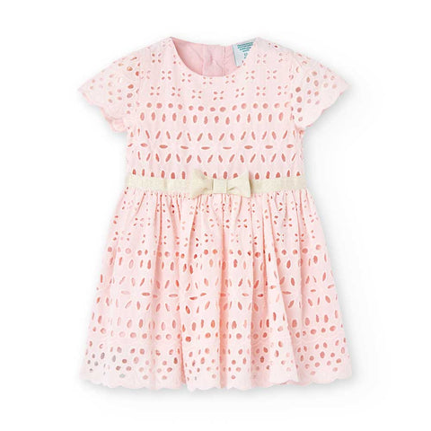 Vestito batista ricamato - BOBOLI - Sesso: Bambina - Colore: uni - Stagione: Primavera-Estate