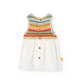 Vestito maglieria combinato - BOBOLI - Sesso: Bambina - Colore: Bianco - Stagione: Primavera-Estate