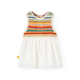 Combined knitwear dress for babies