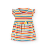 Vestito jersey a righe - BOBOLI - Sesso: Bambina - Colore: Giallo - Stagione: Primavera-Estate