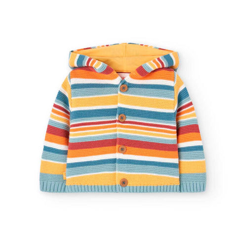 Giacchetta tricot a righe - BOBOLI - Sesso: Unisex - Colore: Giallo - Stagione: Primavera-Estate