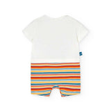 Two-tone jersey romper for babies