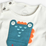 Two-tone jersey romper for babies