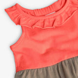 Jersey dress with frills for babies