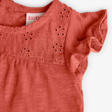 Maglietta jersey combinata - BOBOLI - Sesso: Bambina - Colore: Arancione - Stagione: Primavera-Estate