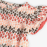 Printed jersey dress for girl