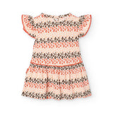 Printed jersey dress for girl