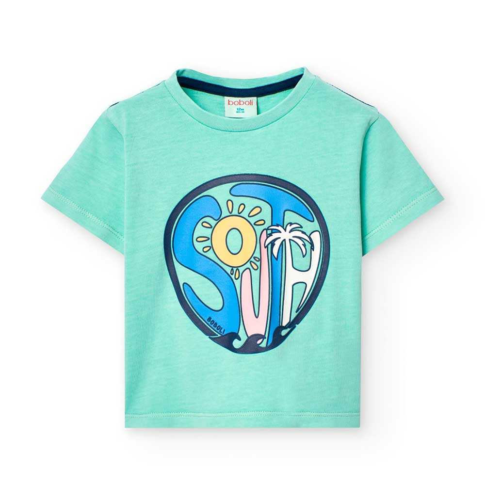 T-shirt from the Children's Clothing Line Boboli, with a raised print on the front.

Composition:...