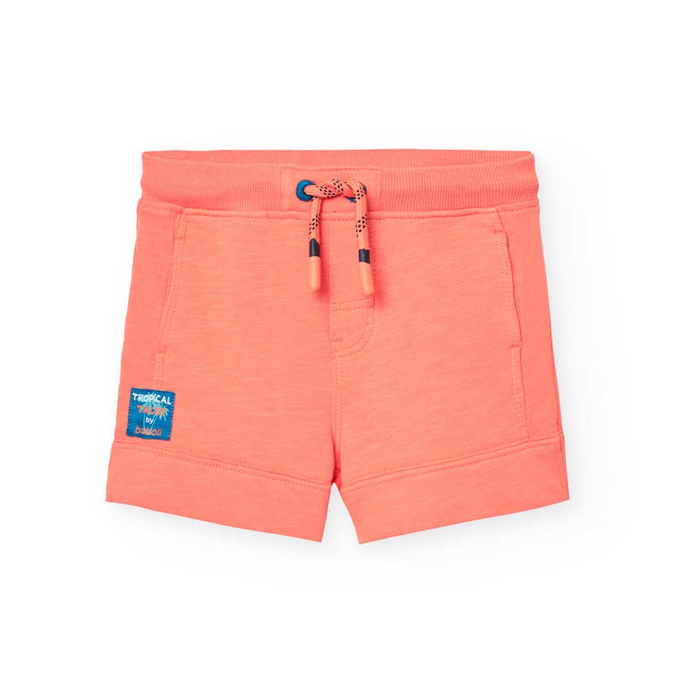 Soft Bermuda shorts from the Boboli Children's Clothing Line, with a solid color and drawstrings ...