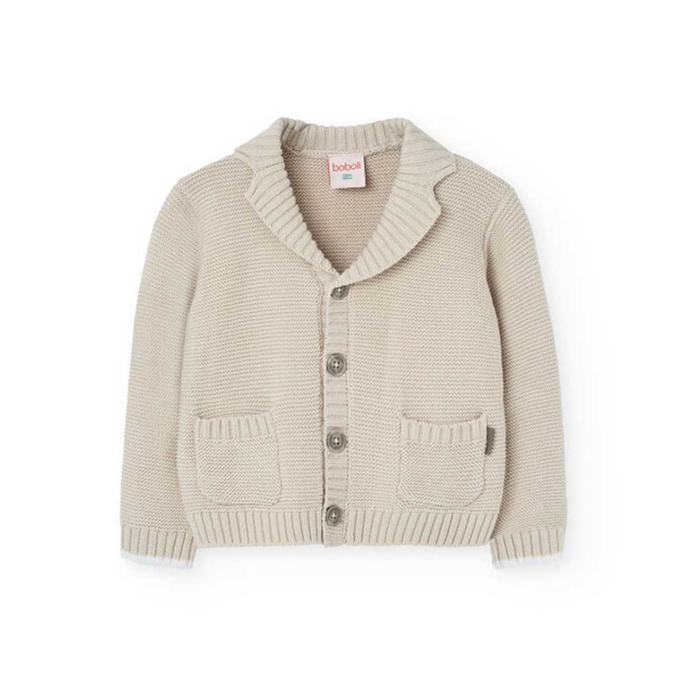 Boboli Children's Clothing Line cardigan, with a jacket collar and small pockets on the front.

C...
