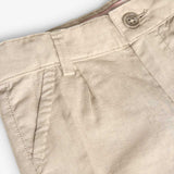 Bermuda lino - BOBOLI - Colore: Beige - Stagione: Primavera-Estate