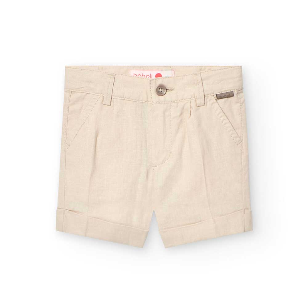 Short in linen from the Children's Clothing Line Boboli, with adjustable waist size.

Composition...