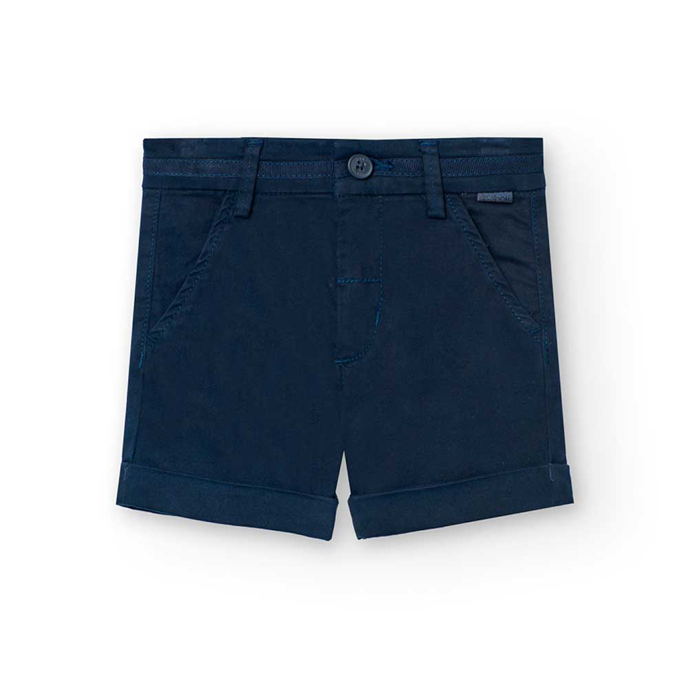Boboli Children's Clothing Line shorts with a cuffed hem and grosgrain detail on the waistband.

...