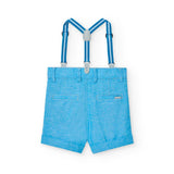 Bermuda lino - BOBOLI - Colore: Azzurro - Stagione: Primavera-Estate