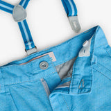 Bermuda lino - BOBOLI - Colore: Azzurro - Stagione: Primavera-Estate