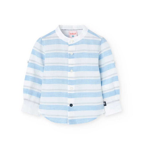 Striped linen shirt for babies