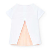 Elastic jersey T-shirt for girl