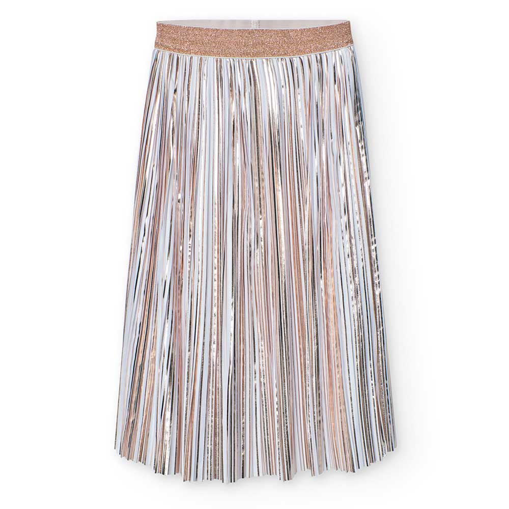 Long skirt from the Boboli Girls' Clothing Line, with an elastic waistband and continuous pleatin...