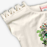 Elastic jersey T-shirt for girl