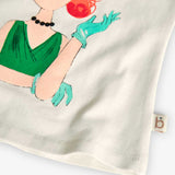 Elastic jersey T-shirt for girl