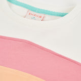 Fleece sweatshirt with stripes