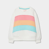 Fleece sweatshirt with stripes