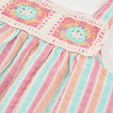 Striped poplin dress