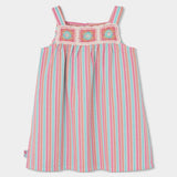 Striped poplin dress