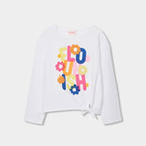 Maglietta jersey manica lunga - BOBOLI - Sesso: Bambina - Colore: Bianco - Stagione: Primavera-Estate