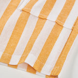 Striped linen shorts