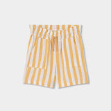 Striped linen shorts