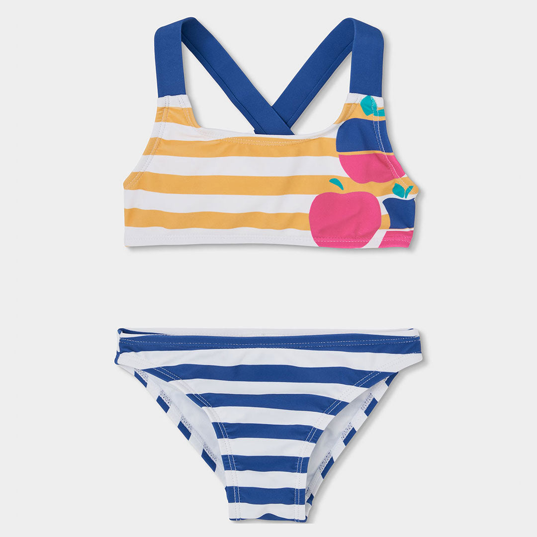 Bikini from the Boboli Girl's Clothing Line, with striped pattern in different colors at the top ...