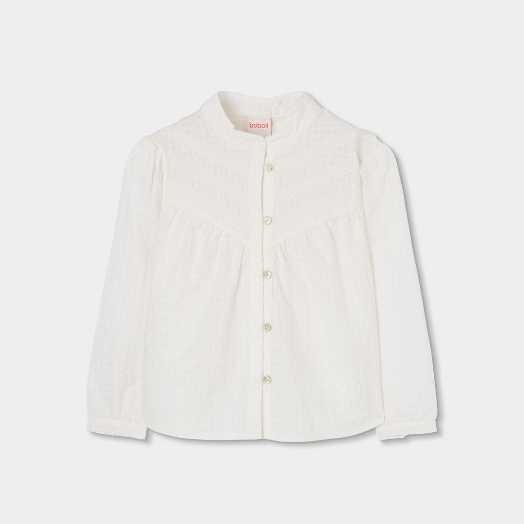 Shirt from the Children's Clothing Line Boboli, with a loose fit and a mandarin collar. The upper...
