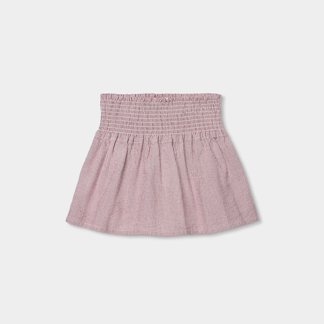 Skirt from the Children's Clothing Line Boboli, with an elastic waistband and a micro-stripe patt...