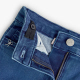 Elastic denim pants