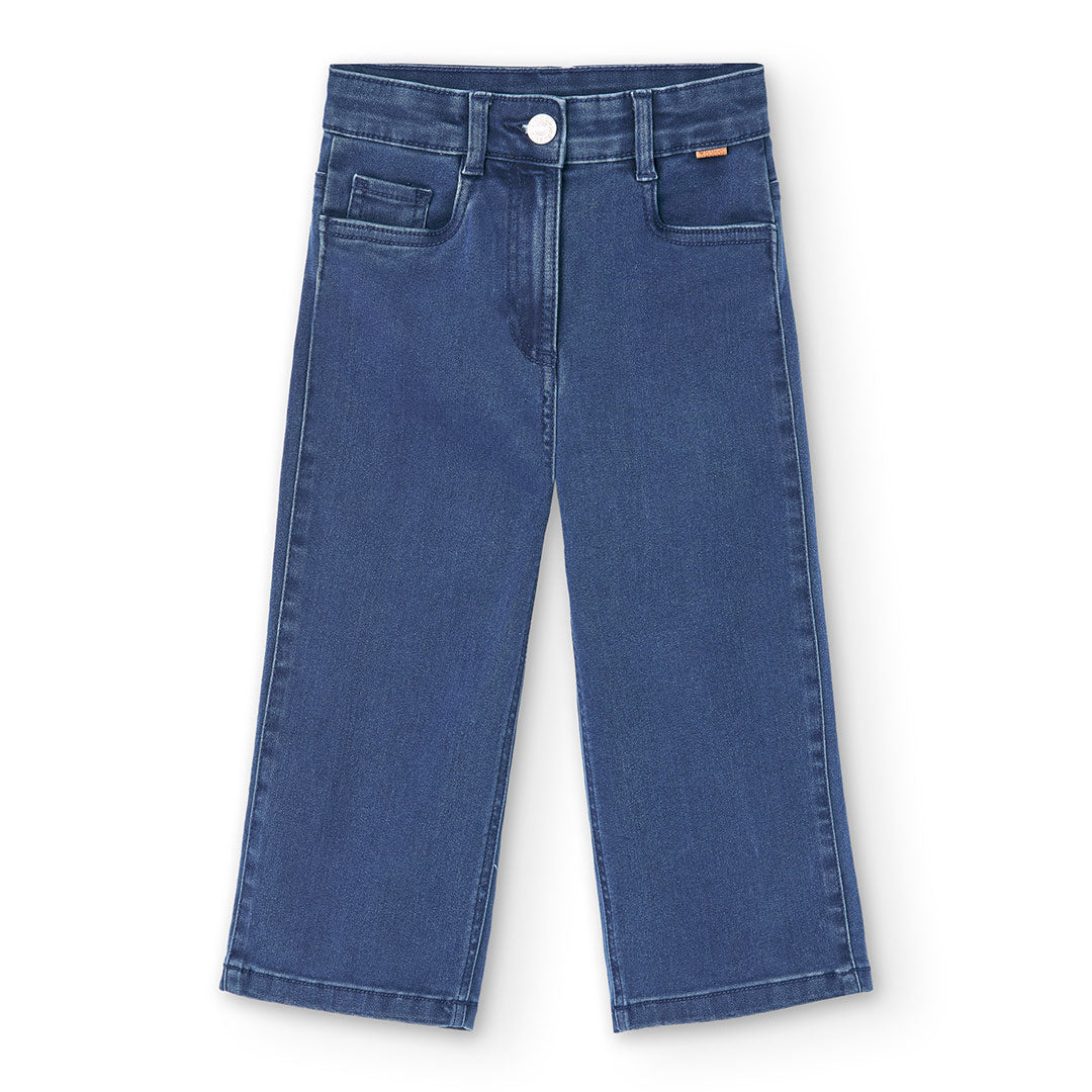 Jeans from the Children's Clothing Line Boboli, with a wide-leg model. Adjustable waist size and ...