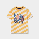 Maglietta jersey a righe - BOBOLI - Colore: Giallo - Stagione: Primavera-Estate