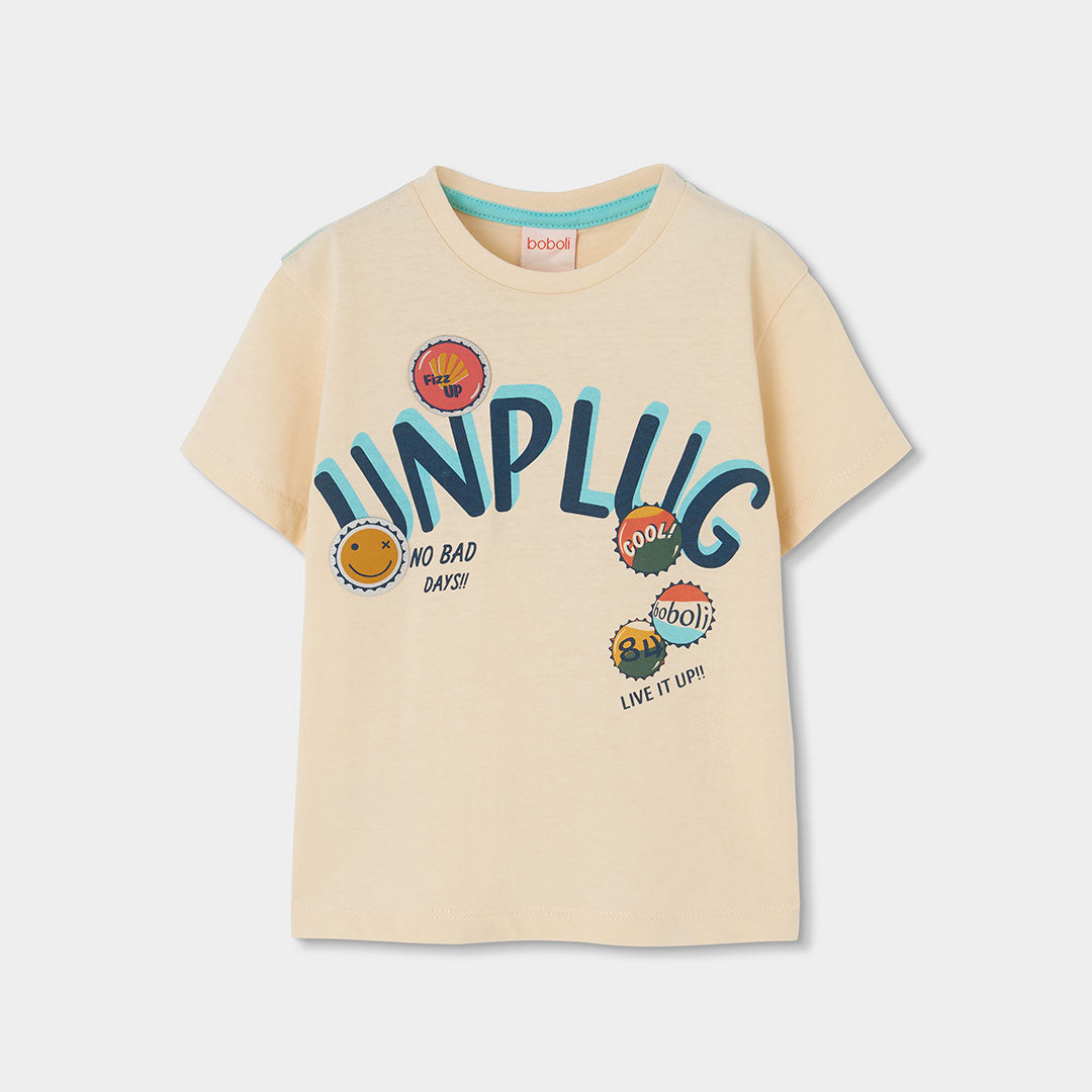 Boboli Children's Clothing Line T-shirt, with colorful print on the front.
Composition: 100% Cott...