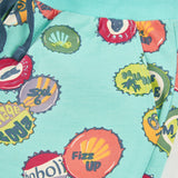 Printed fleece short