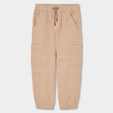 Elastic gabardine trousers