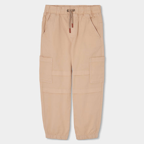 Elastic gabardine trousers