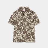 Camicia popelin stampato - BOBOLI - Colore: Marrone - Stagione: Primavera-Estate